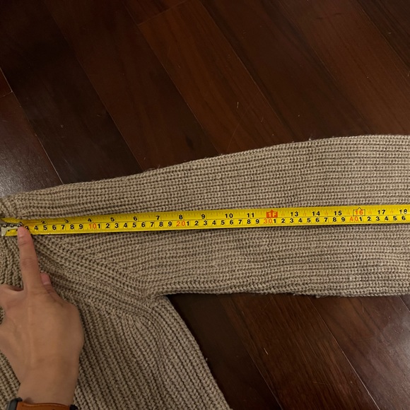 Aritzia Babaton Valadon Balloon Sleeve Sweater Brown XXS Merino Wool - Picture 7 of 8